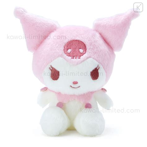 Japan Sanrio Sitting Plush Toy - Kuromi / Dull Pink | Kawaii Limited