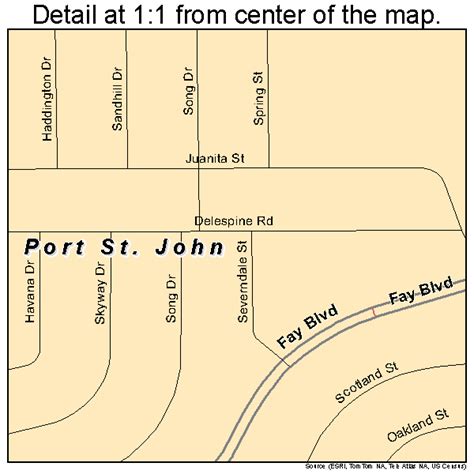 Port St. John Florida Street Map 1258700