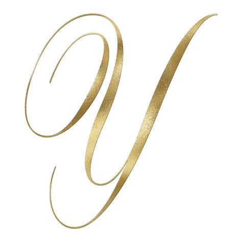 GOLDEN LETTER Y CURSIVE STYLE 37047725 PNG