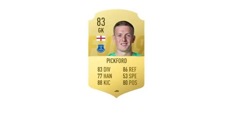 Pickford Fifa 20 Stats - NormaRobinson