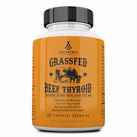 Grass Fed Natural Desiccated Thyroid by Ancestral Supplements