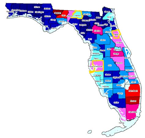 Printable Florida Zip Code Map