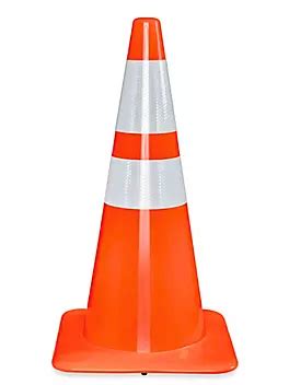 Reflective Traffic Cones - 28", Orange S-12188-O - Uline