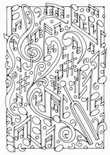 Art Therapy coloring Page Music  Musical Notes 3 sketch template