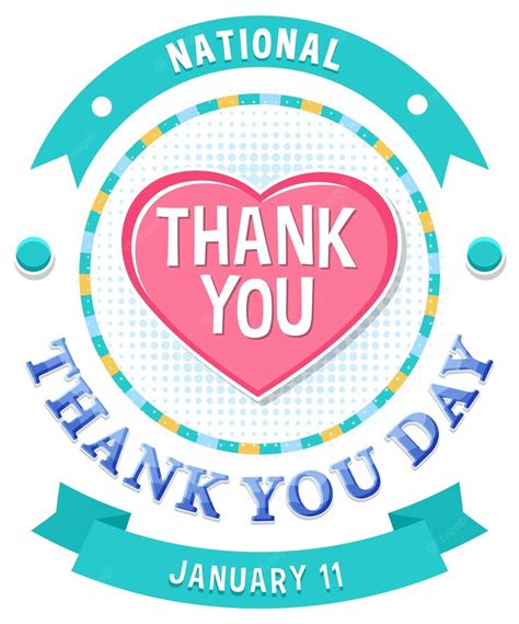 Free Vector | Happy national thank you day banner