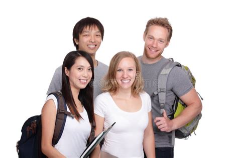 Happy Student and Friends Group Thumb Up Stock Photo - Image of lady, people: 40693774