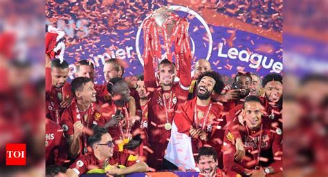 Premier League champions 2020: Liverpool lift Premier League trophy after winning eight-goal ...