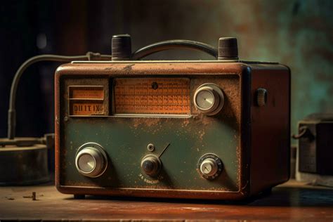 an old fashioned radio with a rusty knob 30632705 Stock Photo at Vecteezy