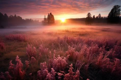 Premium AI Image | sunrise meadow