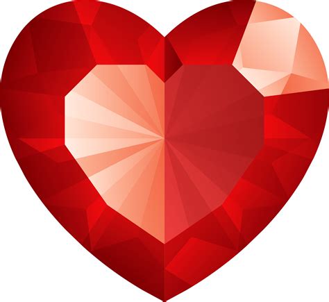 Red Crystal Heart PNG Image - PurePNG | Free transparent CC0 PNG Image Library