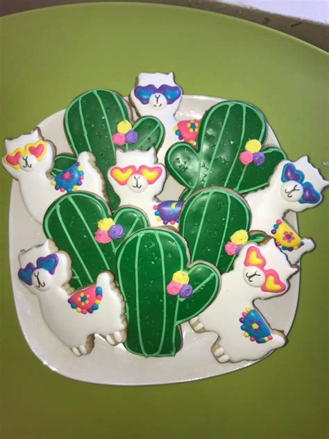 Custom Sugar Cookies Llama & Cactus - Etsy