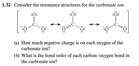 Solved 1.32 Consider the resonance structures for the | Chegg.com