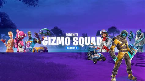 Gizmo Squad: Free Fortnite YouTube Channel Art Template