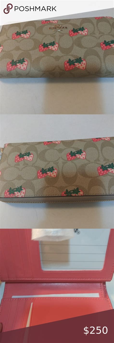 Coach strawberry canvas wallet | Canvas wallet, Coach accessories, Wallet