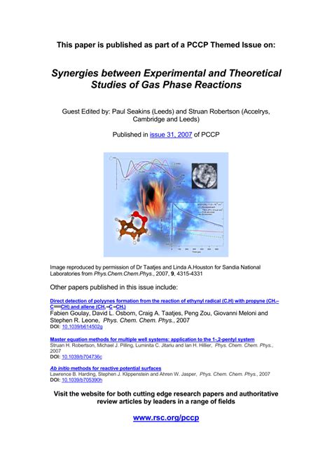 (PDF) Direct detection of polyynes formation from the reaction of ethynyl radical (C2H) with ...