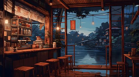 japanese night cafe vibes lofi | Cool desktop wallpapers, Desktop ...