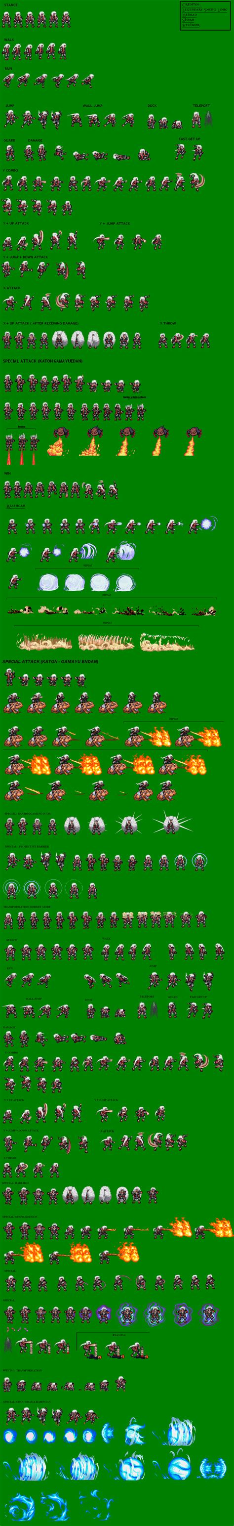 Jiraiya Sage Mode Sprite Sheet by DanteWreckmen-999 Sprites, Anime ...