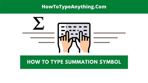 How To Type Summation Symbol On Keyboard (Word/Excel) - How to Type Anything