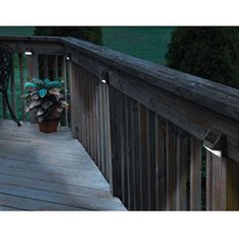 Solar Deck Rail Lights | Copper Low Profile Flat Mounted Set of 2