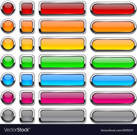 Blank buttons Royalty Free Vector Image - VectorStock