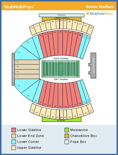 Kenan Stadium Seating Map