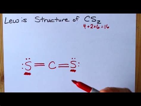 How to Draw the Lewis Structure of CS2 (carbon disulfide) - YouTube