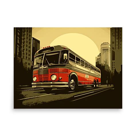 1970's Vintage Bus Print I City Bus Print I Retro Bus Print I Bus ...