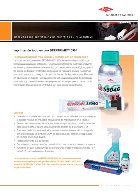 Dow Automotive Spanish Betaprime 5504. Antala Industria (Spain). | PDF