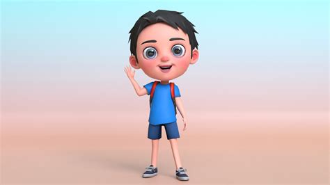 ArtStation - Kid Cartoon Characters : School Kid 1