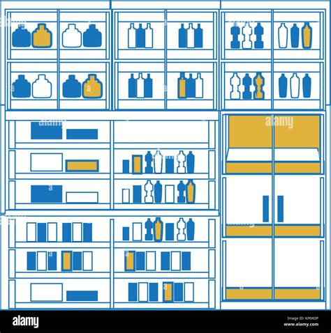 supermarket shelves design concept Stock Vector Image & Art - Alamy