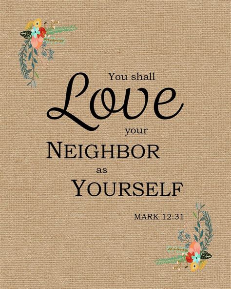 Image result for love thy neighbor craft | Love your neighbour, Mark 12 31, Neighbor quotes