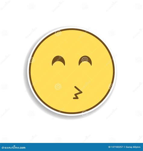 Whistle Colored Emoji Sticker Icon. Element Of Emoji For Mobile Concept And Web Apps ...