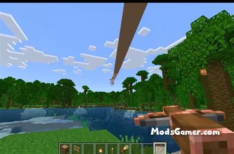 Minecraft PE Grappling Hook Mod | ModsGamer.com