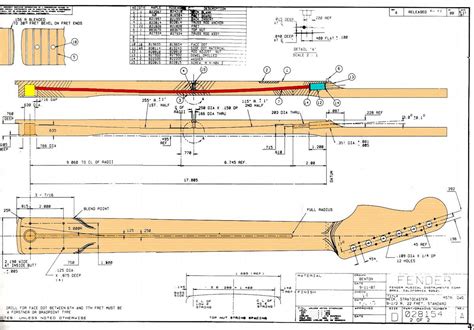 Pin by Build Guitar on Strat Neck Blueprint | Guitar building, Guitar neck, Music guitar