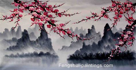 3840x2160px, 4K Free download | feng ancient chinese flower paintings shui painting cherry ...