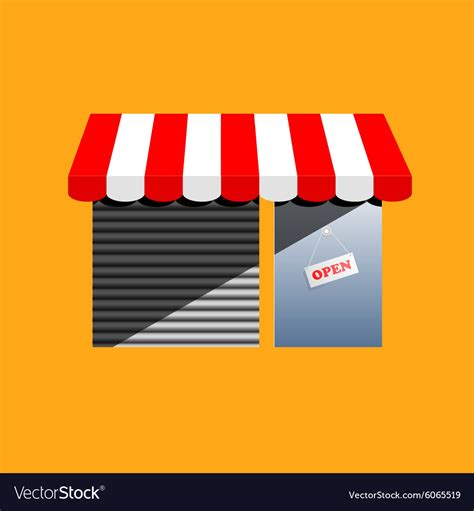 Corner shop cartoon drawing Royalty Free Vector Image