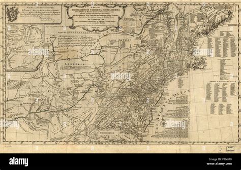 A map of the middle British colonies in North America. First published ...