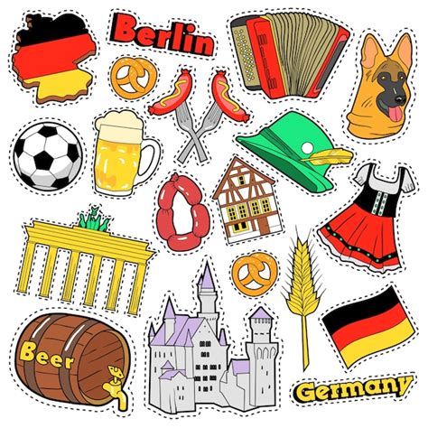 Allemagne voyage Scrapbook autocollants, patchs, badges pour ...