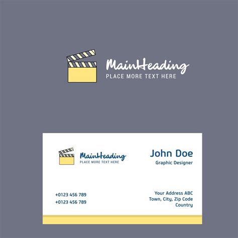 Movie clip logo Design with business card template Elegant corporate ...