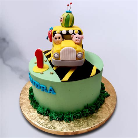 Cocomelon School Bus Cake | Cocomelon Theme Cake | Order Custom Cakes in Bangalore – Liliyum ...