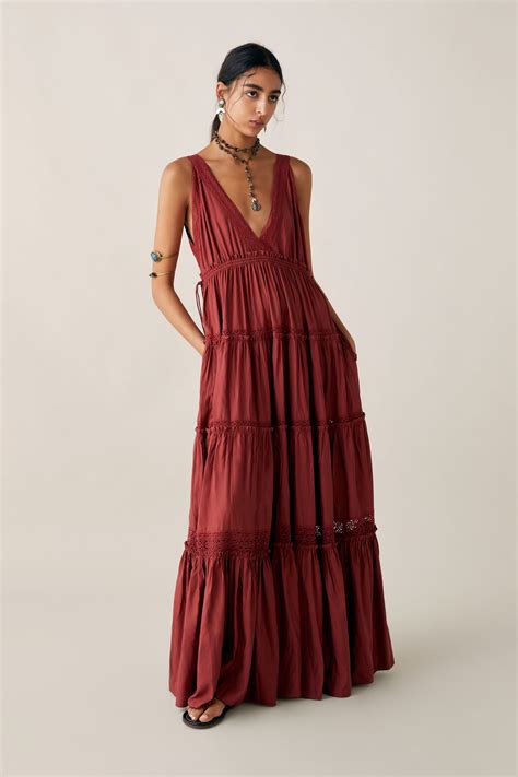 ZARA STUDIO EMBROIDERED DRESS | Spring maxi dress, Maxi dress, Embroidered dress