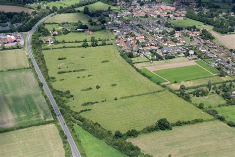 Ridge & furrow earthworks at Hilgay in Norfolk - aerial image Aerial ...