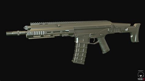 ACR rifle highpoly — polycount