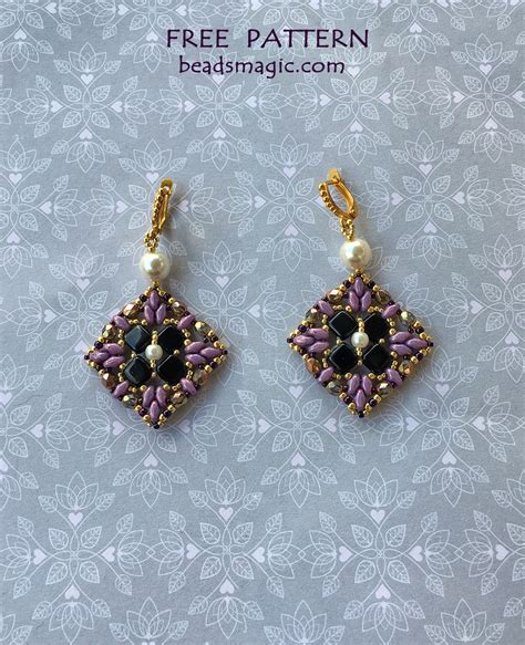 Free pattern for earrings Sara | Beads Magic | Bloglovin’