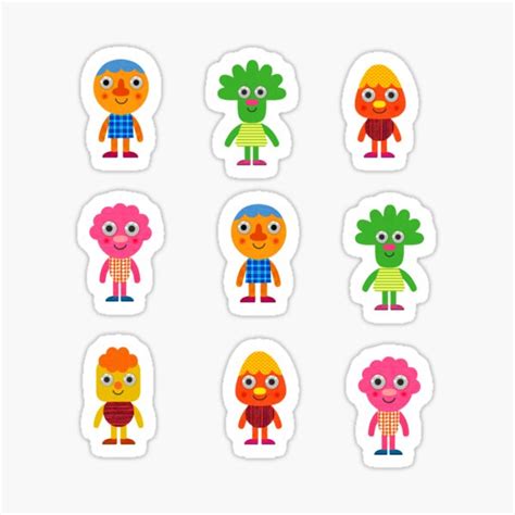 "noodle and pals characters" Sticker for Sale by kawaiiMar | Redbubble