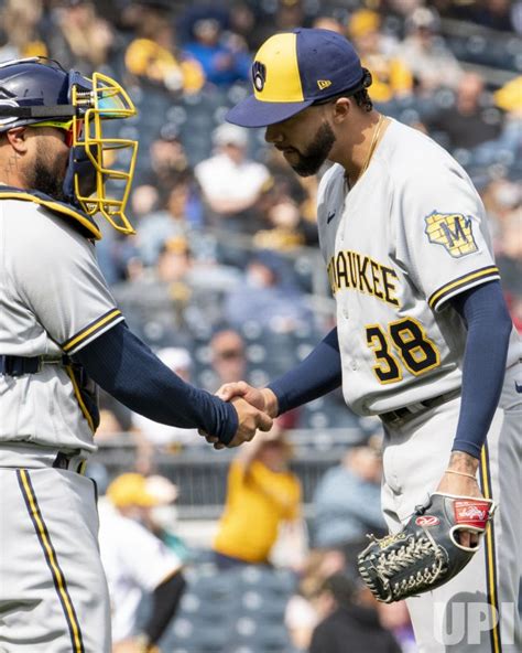 Photo: Brewers Pitcher Devin Williams Celebrates Win in Pittsburgh ...