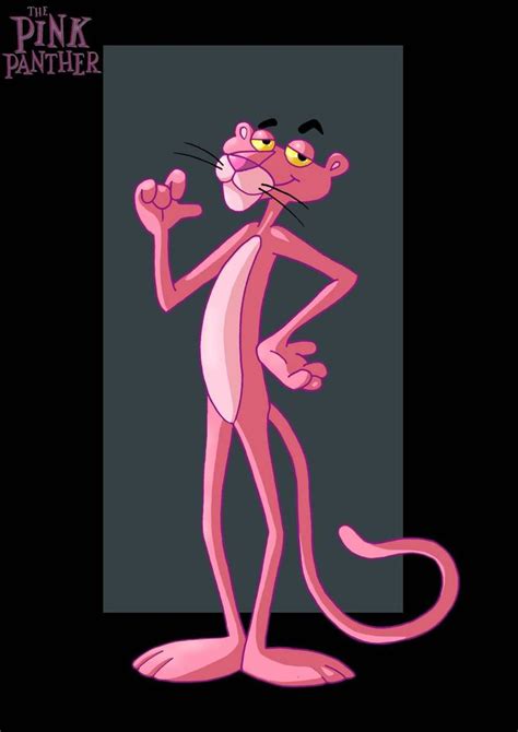 the pink panther cartoon character is waving