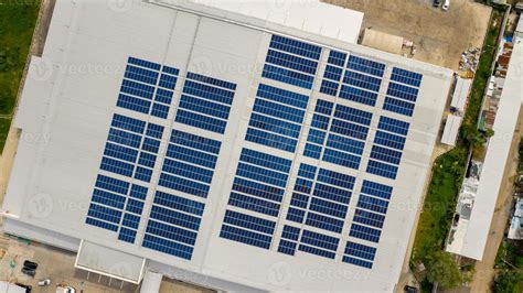 Aerial view of a building with solar panels 1979146 Stock Photo at Vecteezy