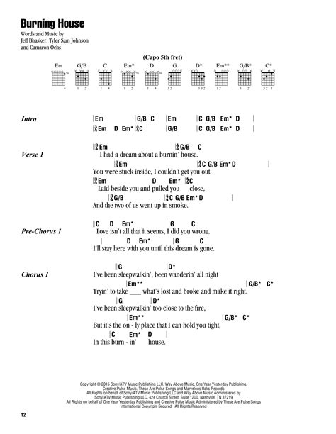 Burning House by Cam - Guitar Chords/Lyrics - Guitar Instructor