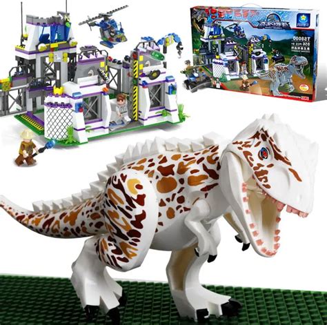 Jurassic World Park Dinosaur Base Tyrannosaurus indominus Rex Tracker Hunting Car Building Block ...